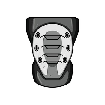 knee gel pads cartoon illustration vector