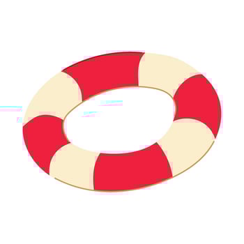 lifebuoy buoyancy cartoon illustration vector