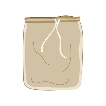 nut reusable milk strainer bag cartoon vector