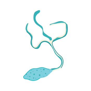 parasite disease cartoon illustration vector