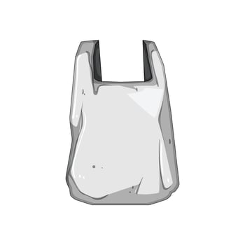 plastic recycling shopping bag cartoon illustration vector