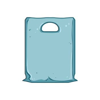 plastic ecofriendly shopping bag cartoon illustration vector