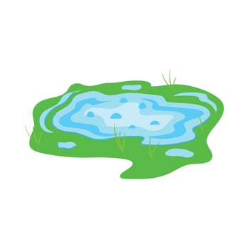 puddle pool cartoon item vector