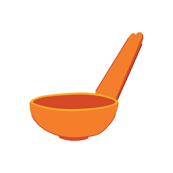 sauce porcelain dipping bowl cartoon illustration vector
