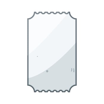 ticket stub white cartoon illustration vector