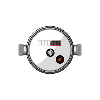 water measurement meter cartoon illustration vector