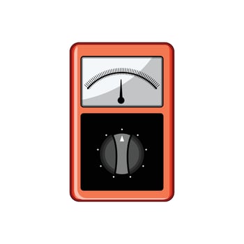 watt efficiency meter cartoon illustration vector