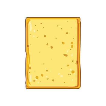 yellow sanitize sponge cartoon illustration vector
