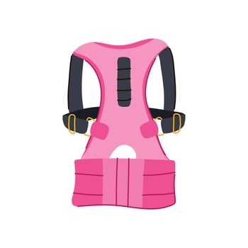 back support posture corrector cartoon element vector