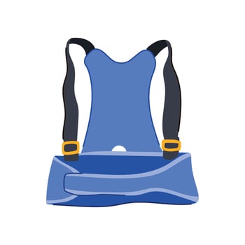 back brace posture corrector cartoon element vector
