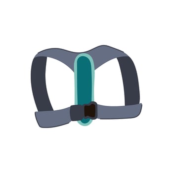 back therapy posture corrector cartoon vector
