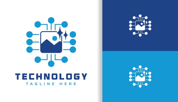 AI TECHNOLOGI IMAGE ENHANCEMENT LOGO vector