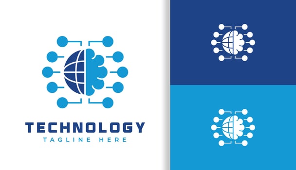 AI TECHNOLOGI SMART LEARNING LOGO vector