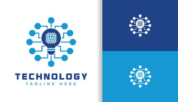 AI TECHNOLOGI INNOVATION LOGO vector