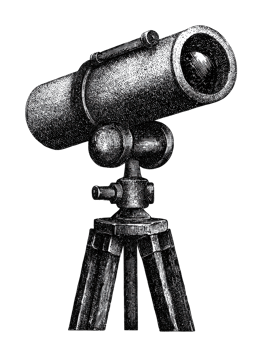 Vintage Telescope Illustration. Retro Optical Instrument Illustration Isolated On Transparent Background png