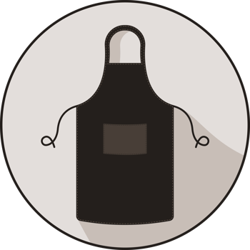 Flat Apron Icon - The Flat Kitchen Essential Icon features a flat, minimalist style. png