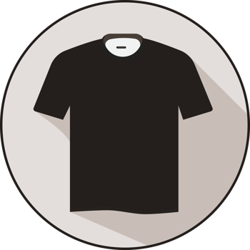 T-shirt icon, featuring a sleek flat design that captures the essence of casual fashion. png