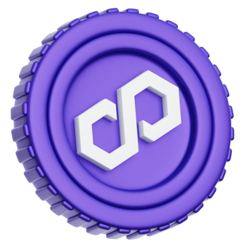 Polygon Matic Coin 3d Illustration png