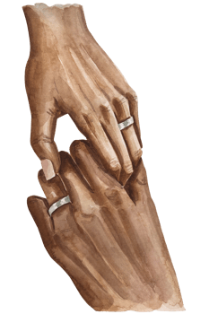 Holding hands set couple in love watercolor illustration clip art. png