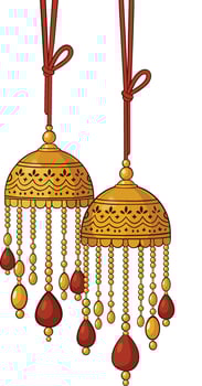 Traditional Indian Jhumka Earrings vector