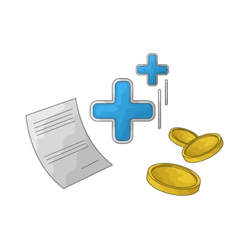 Tax report with coins vector