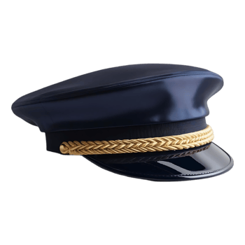 Navy blue captain hat formal military uniform accessory png