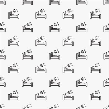 Sleeping icon repeat pattern design. vector