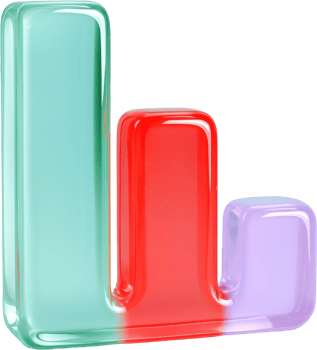 Vibrant glossy 3D bar graph for business data and statistical analysis png