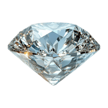 Radiant Diamond Gemstone CloseUp, Jewel with Transparent Background, Crystal Facets png