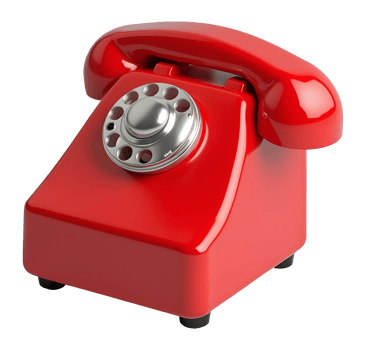 Classic red rotary telephone. Vintage design evokes nostalgic charm and simple png