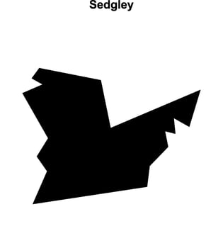 Sedgley, England blank outline map vector