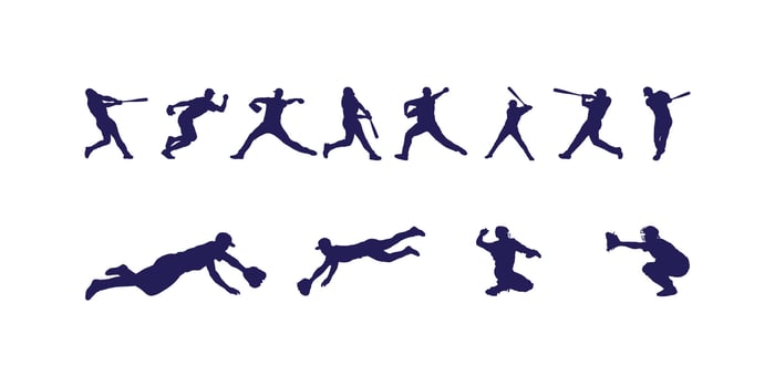 Silhouette of a cricket player batting in action, ideal for sports designs, cricket event posters, team branding, tournaments and dynamic athletic illustrations vector