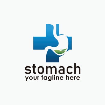 Stomach health logo design vector