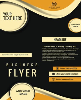 Stylish business flyer template design vector