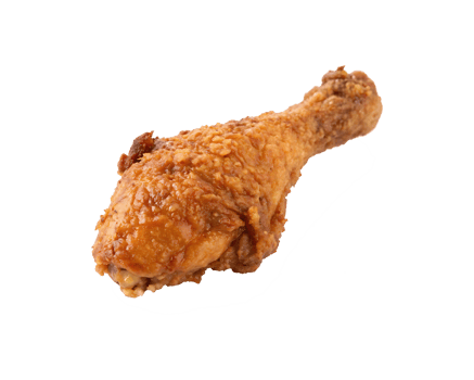 Delicious Fried Chicken Leg on transparent background. png