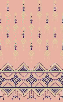 Geometric pattern design in soft colors vector
