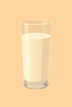 illustration of a glass of milk vector
