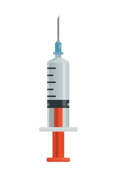 Vaccine syringe illustration vector