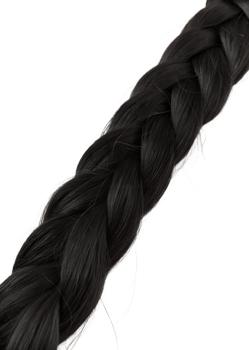 Braided black hair strands, isolated on transparent background, hairstyle, natural hair png