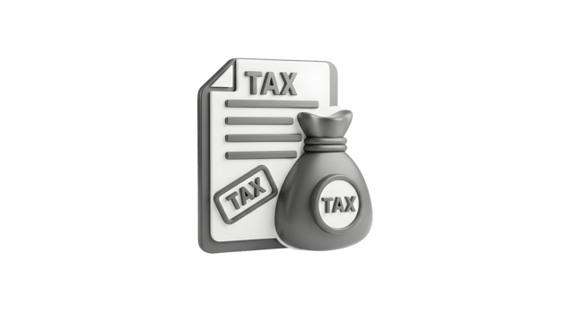 Tax document on transparent background. Income tax return form to pay annual government taxes. Financial accounting and business report concept. png