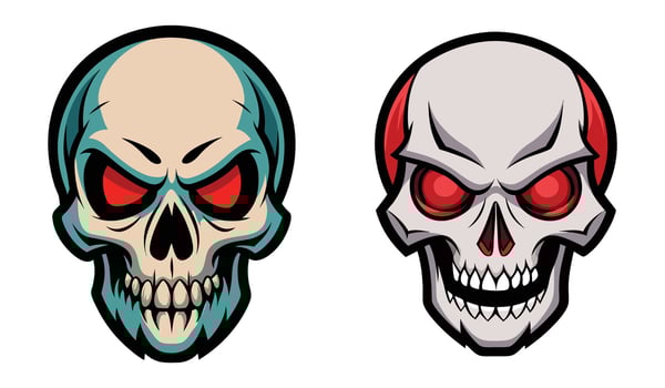 Detailed Human Skull Anatomy Silhouette with Intricate Bone Structure and Realistic Proportions for Educational Design vector