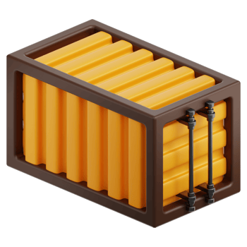 Container Logistics 3D Illustration png