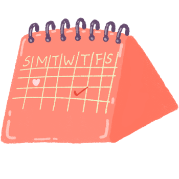 Cute Desk Calendar Illustration Weekly Planner Clipart png