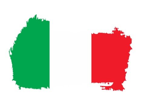 Italy Flag in Grunge Country Silhouette vector