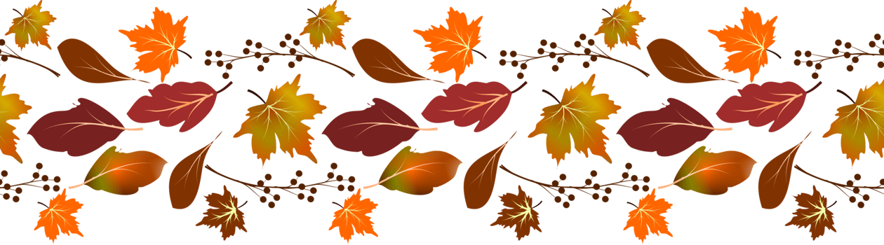 Autumn leaves seamless border background png