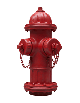 Red Fire Hydrant Minimalist 3D Rendering in a Soft And Smooth Renderer png