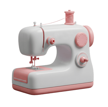 Sewing Machine Minimalist 3D Rendering in a Soft And Smooth Renderer png