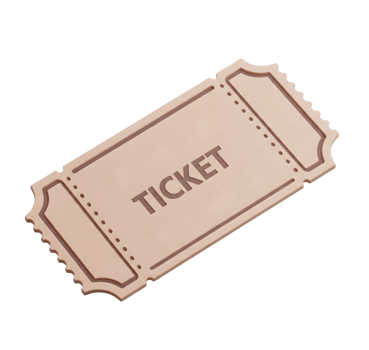 Admission Ticket Minimalist 3D Rendering in a Soft And Smooth Renderer png