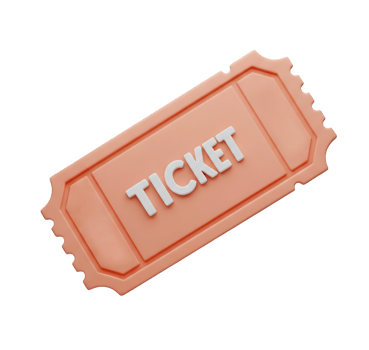 Admission Ticket Minimalist 3D Rendering in Smooth Renderer png
