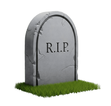 Gravestone with R.I.P. Inscription Minimalist 3D Rendering And Smooth Renderer png
